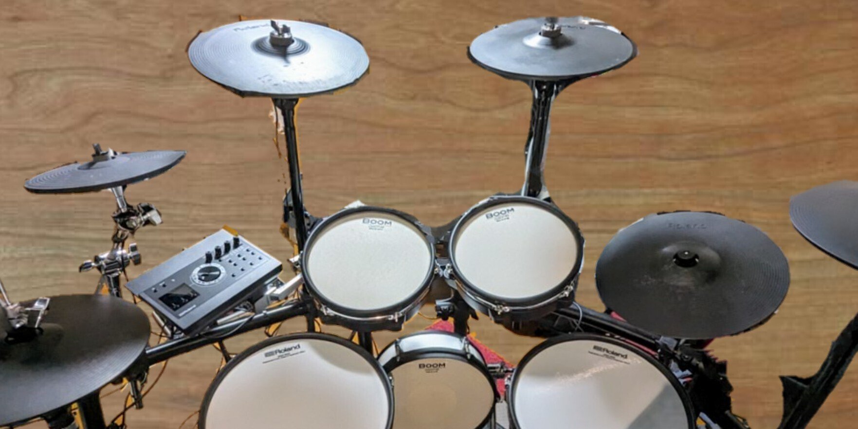 roland電子ドラムtd1kv オールメッシュ改造拡張シンバル