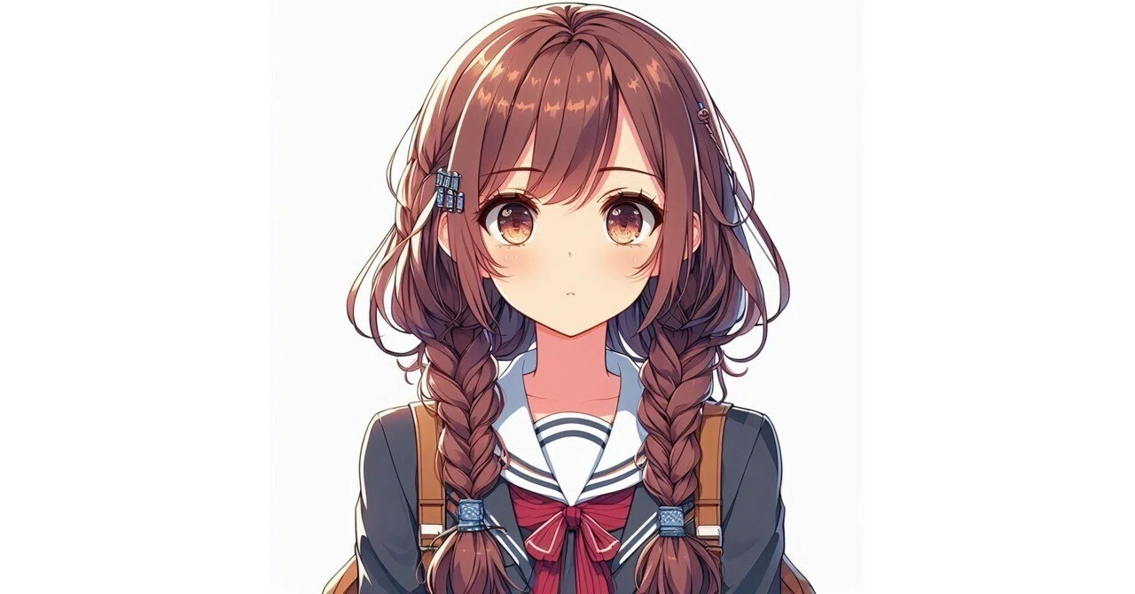 言語学的にマニアックな髪型のプロンプト(Pigtail Braids hairstyle(きつく結んだ三つ編み))(「ツインテール」の英語の ...