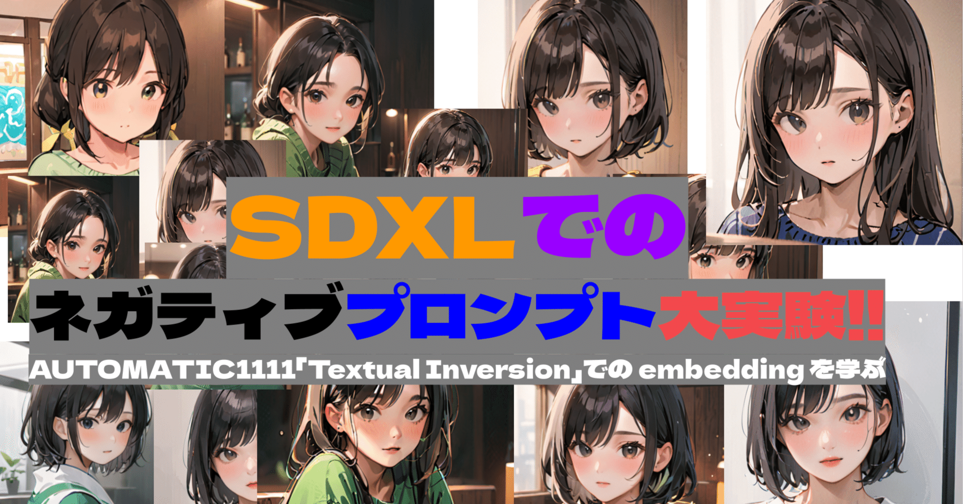 SDXLでのネガティブプロンプト大実験!! AUTOMATIC1111「Textual
