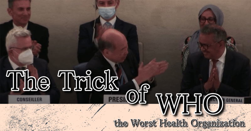 THE TRICK OF WHO ! (the Worst Health Organization)  YOU FIND IT OUT !