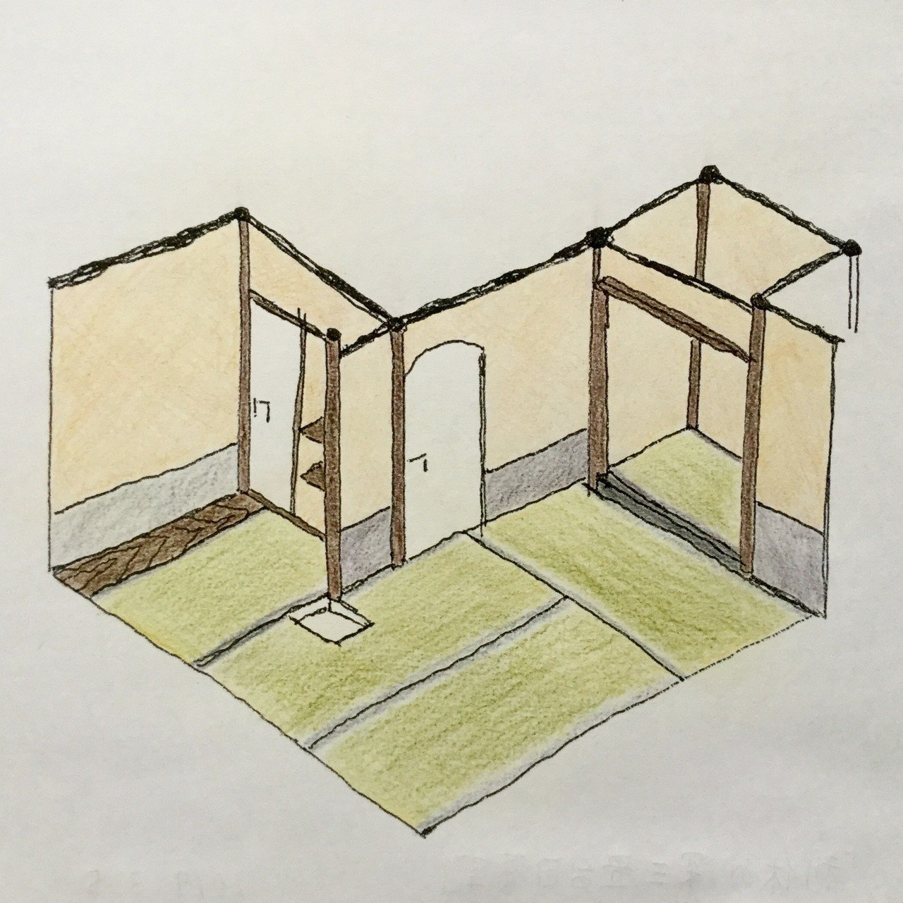 利休の茶室 深三畳台目 茶室建築 Tea Room Note