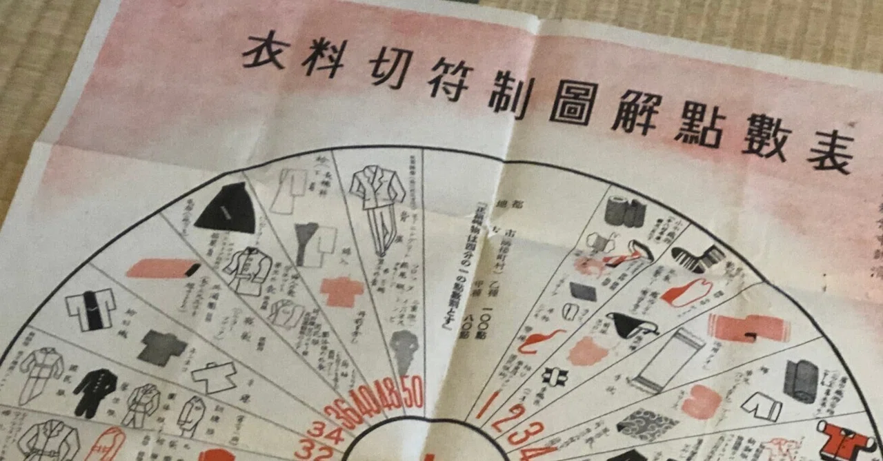 1942年2月から導入の衣料切符制度、政府がいきなり導入。その後も手を