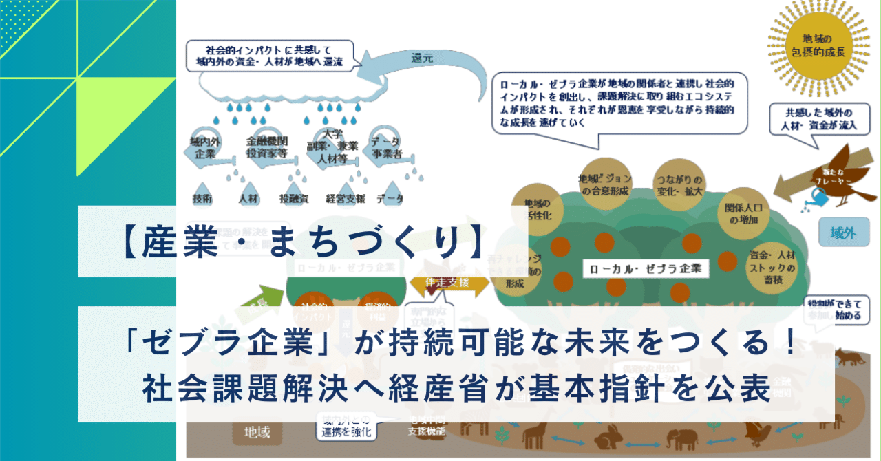 産業】「ゼブラ企業」が持続可能な未来をつくる！ 社会課題解決へ経産
