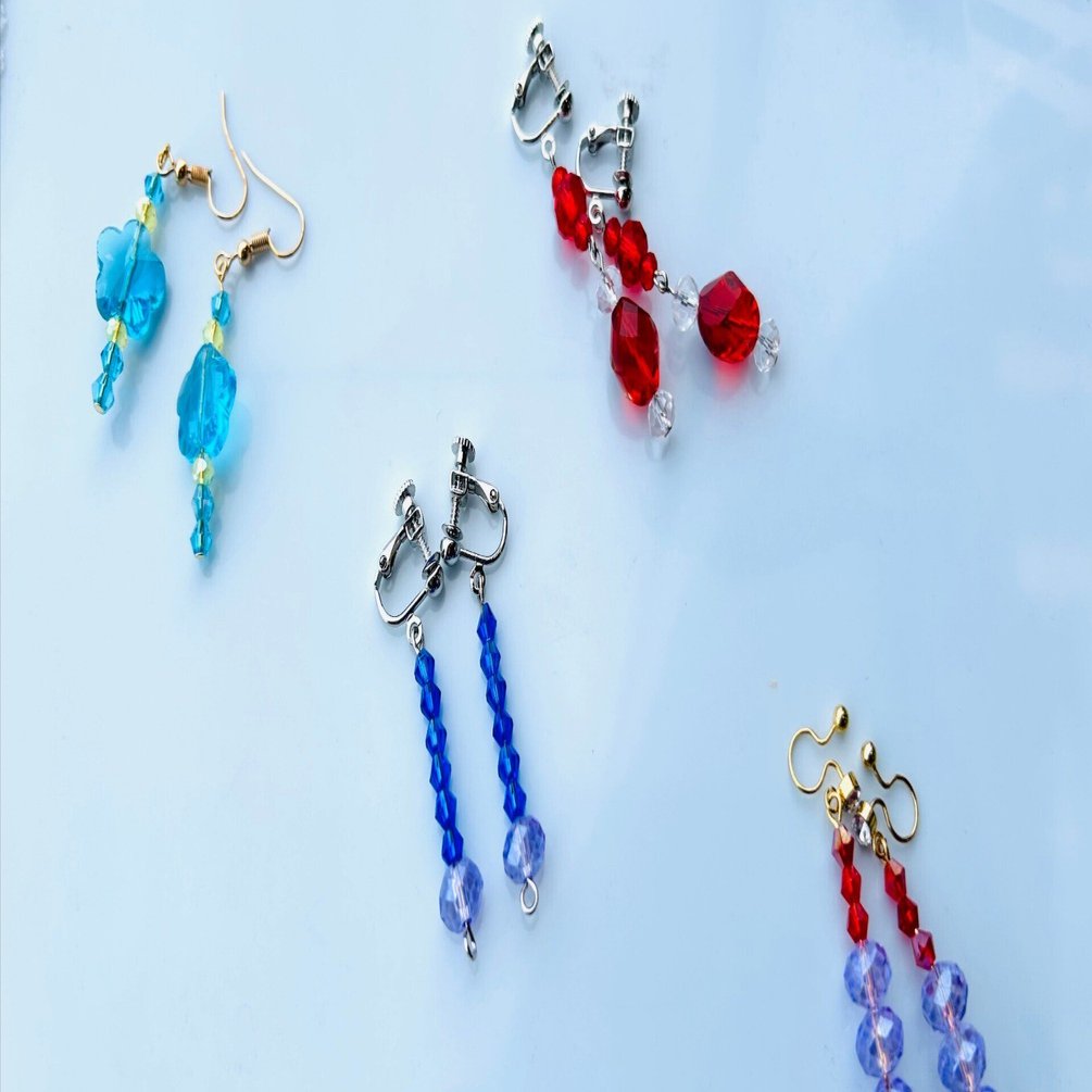 ガラスのイヤリング・ピアスづくり 無印良品オープン記念展で3月23日