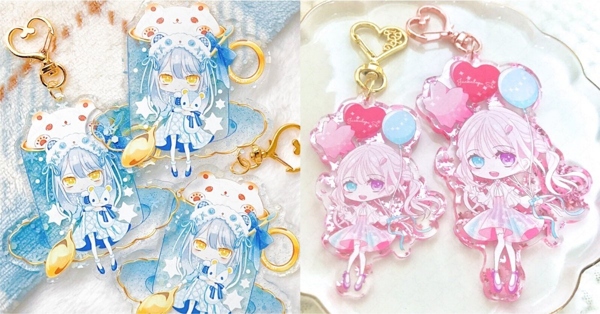 その花びらにくちづけを　アクリルキーホルダー アクリルグッズの達人さんで期間限定柄のアクキー製作をお願い
