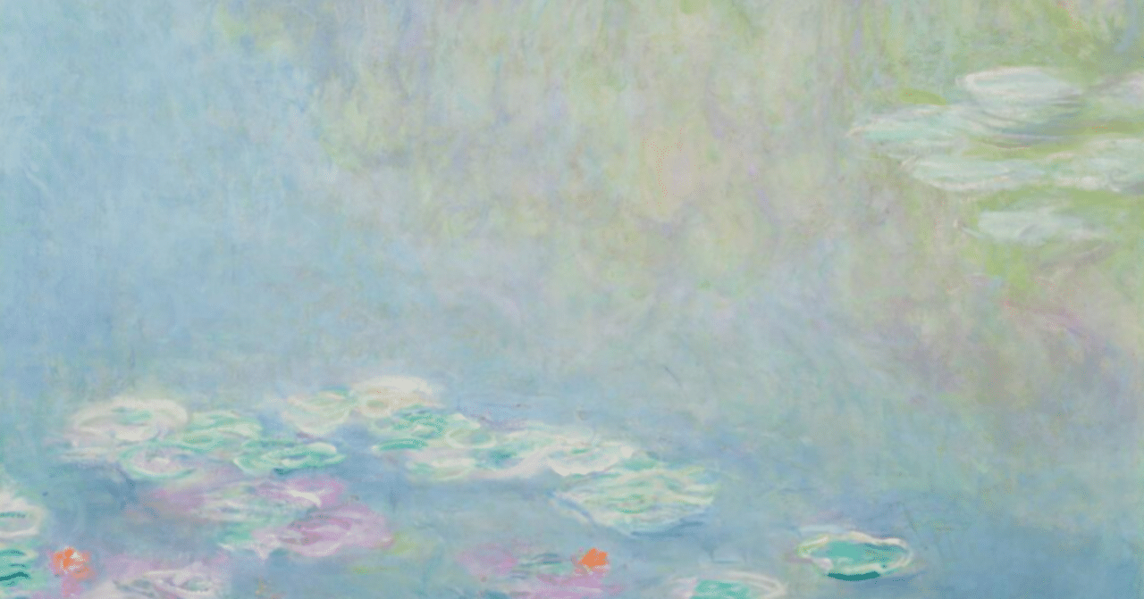 印象派 油彩画 睡蓮 約70cm x 50cm 印象派 水面と睡蓮 A 227×158