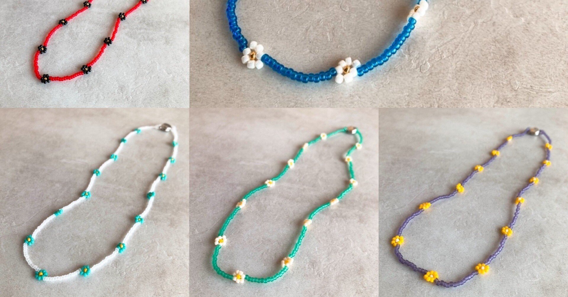 roca by BASE/ロカ】フラワービーズネックレス 着脱簡単！マグネット