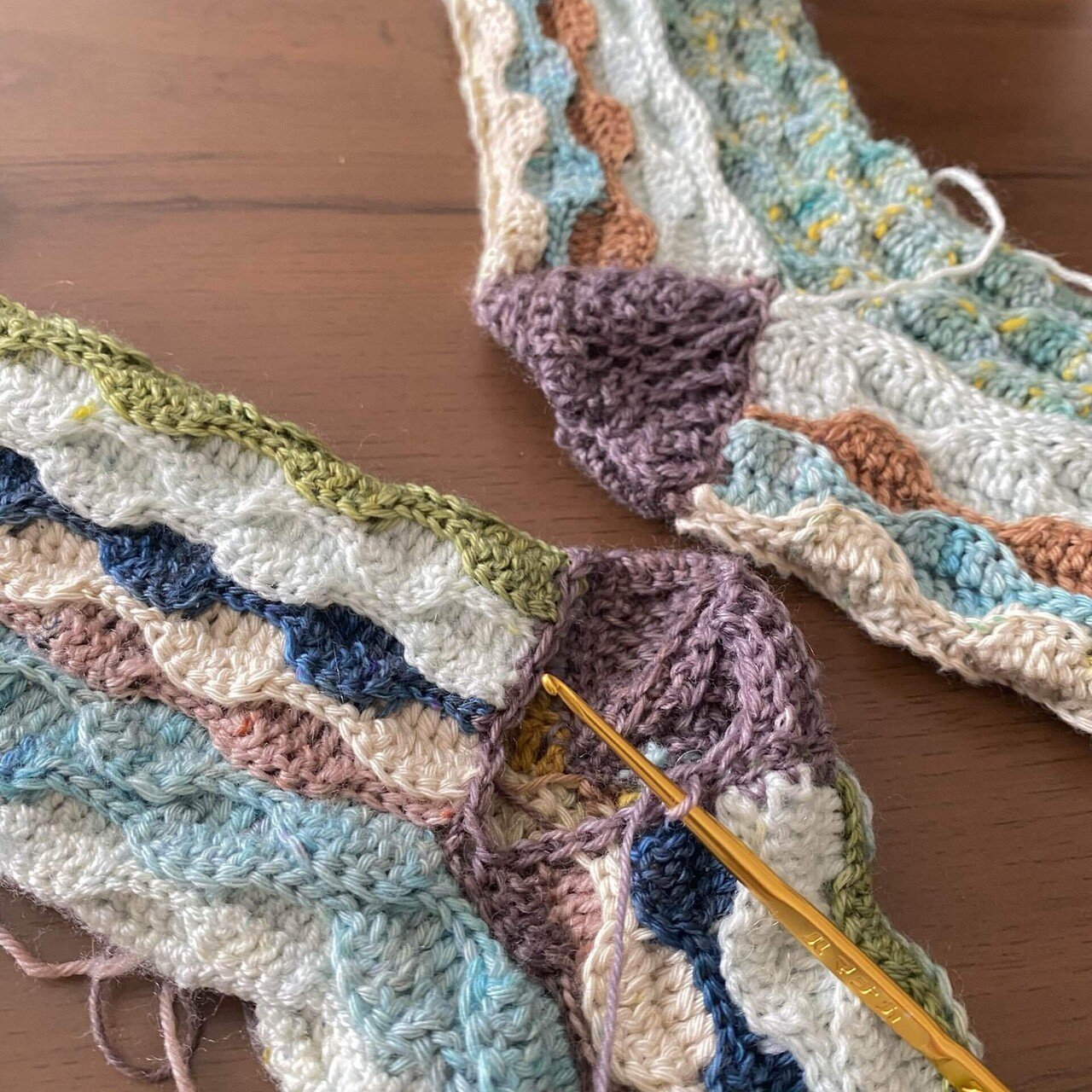 染めて編む＊さざなみソックス｜ツクルコト