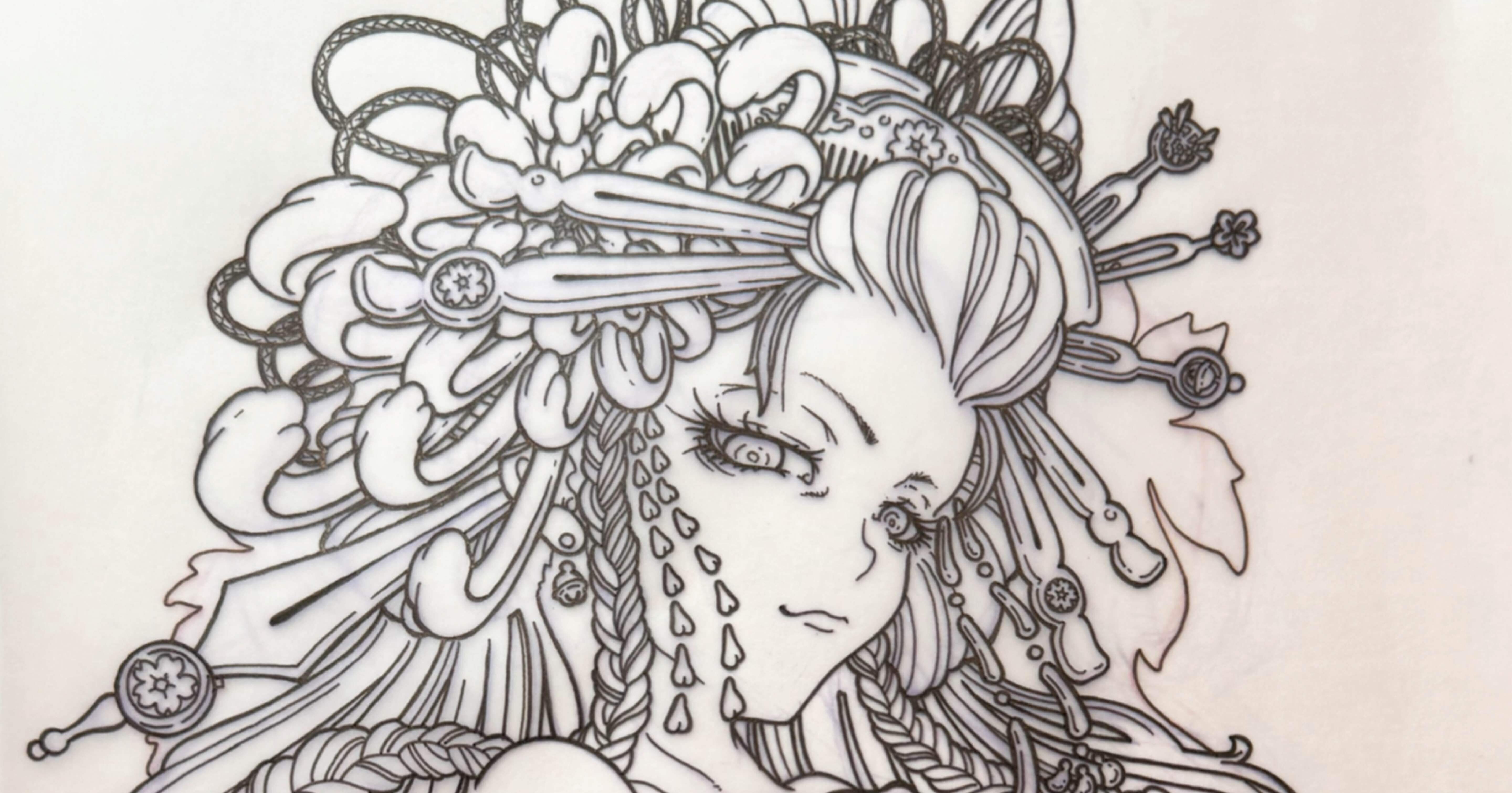 【鉛筆画】花魁 hq720.jpg?sqp=-