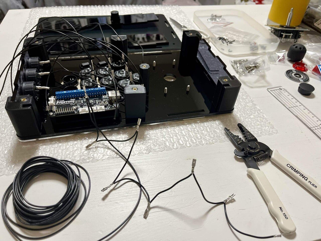 スト6用24mmボタンレバーアケコン(くろまき工房様、ENTH様)を スト6用24mmボタンレバーアケコン(くろまき工房様、ENTH様)を