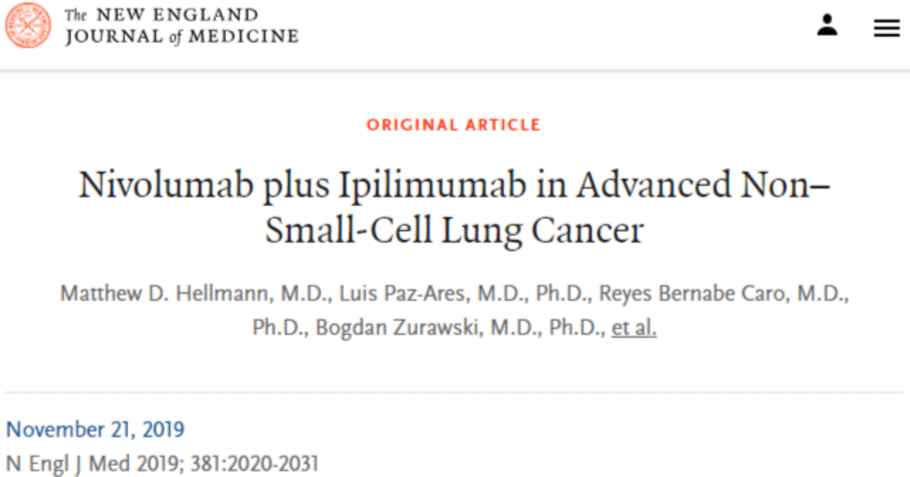 切除不能進行再発非小細胞肺がんに対するNivo+Ipi療法 (CheckMate-227)|ruteth