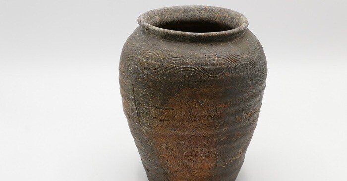 桃山時代保証】古備前壷/焼物/重量2,7kg/掛軸/名家伝来/AB-47