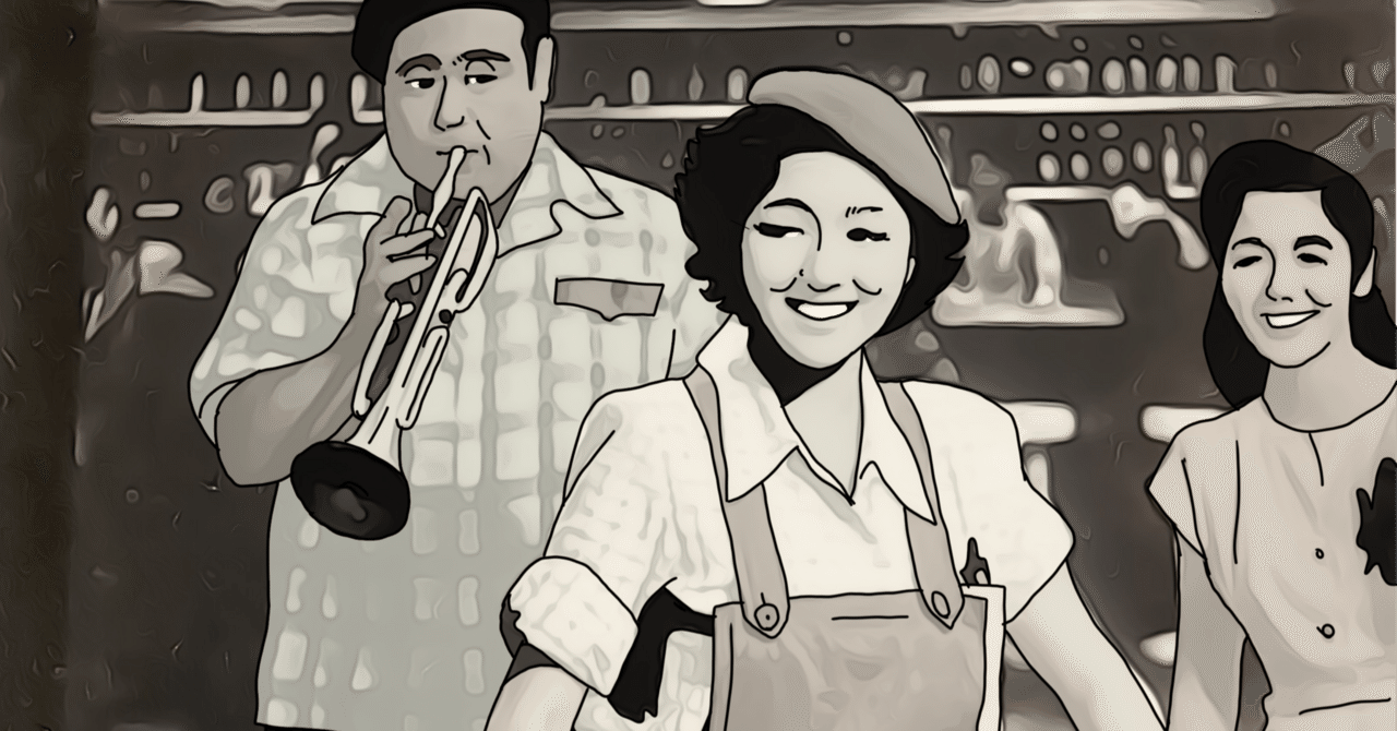 昭和レトロ映画看板　銀座カンカン娘 映画『銀座カンカン娘』はブギの女王「笠置シズ子」と昭和の大