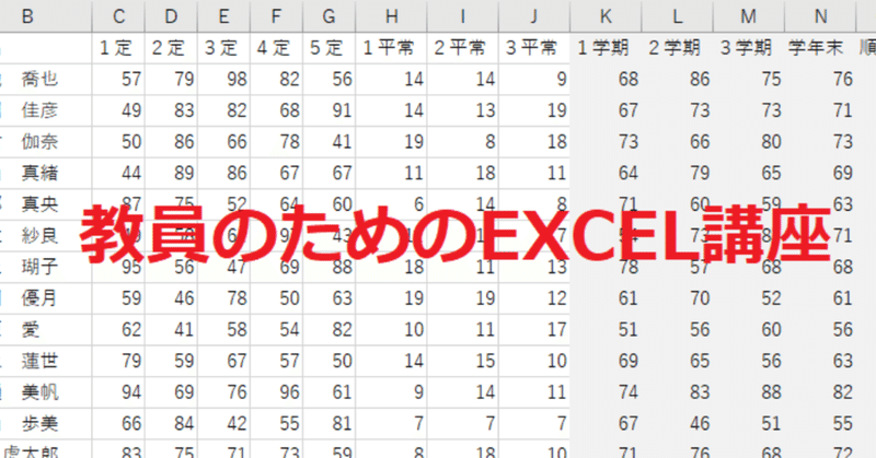 成績処理ファイル作成 Excelの超基本を押さえる 全文無料 Mei Note