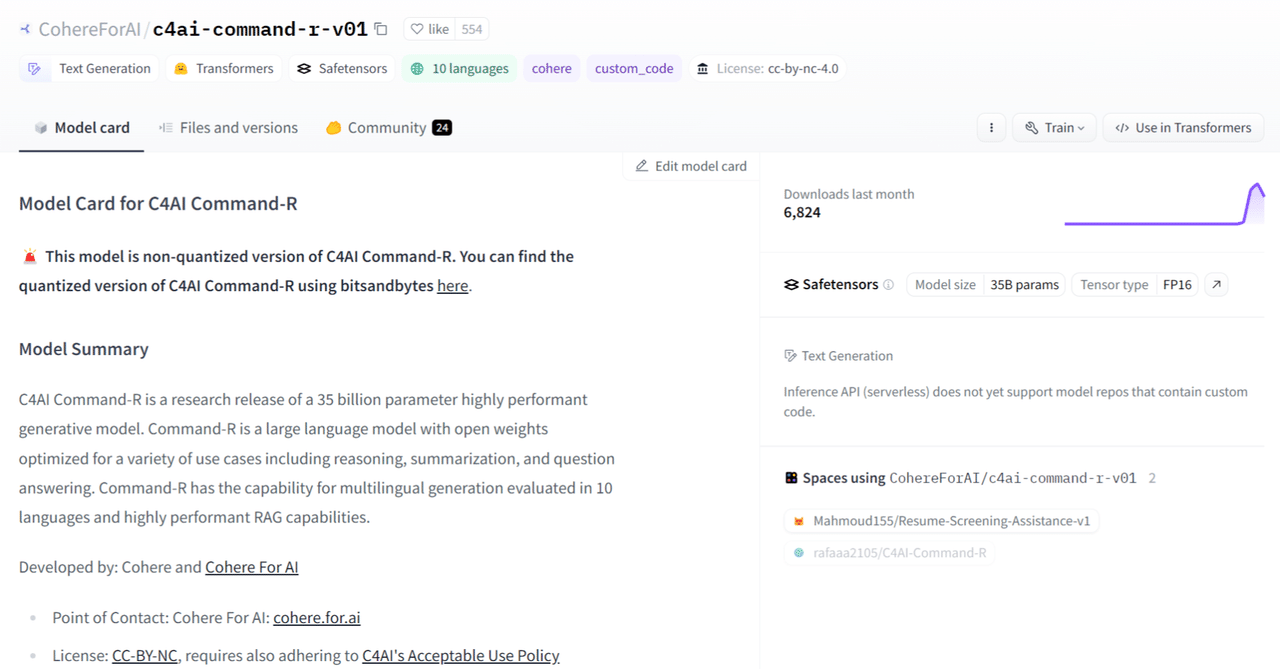 Ubuntuでc4ai-command-r-v01を試してみる|noguchi-shoji