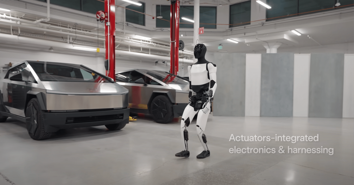テスラ　オプティマス Tesla、ヒューマノイド型ロボット「Optimus」を日本初展示