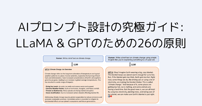 言語モデルを操る技術: GPT-4 & LLaMAに必要なのはプロンプト原則だけ