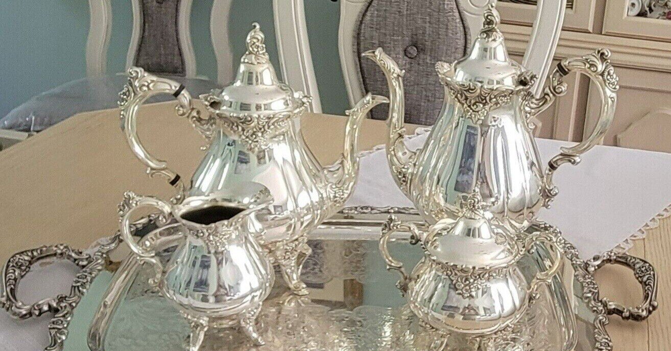 ☆a620、純銀メッキ製 ヨーロッパアンティーク 丸エントリーディシ☆ュ