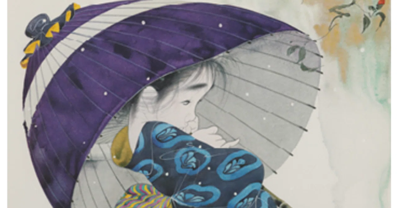中島潔】版画 / リトグラフ 「初雪」 査定 買取 致します。｜井浦歳和
