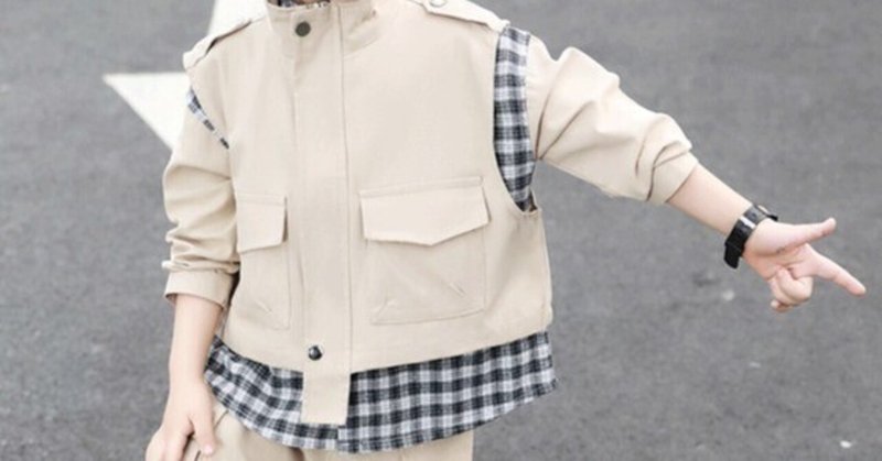[子供服] 動きやすいベスト+長袖シャツ+ワークパンツのコーデ完成3点セットアップ 韓国子供服 84384114