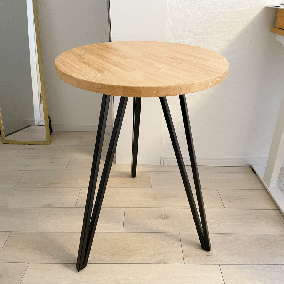 KANADEMONO ブラック カフェテーブル85センチ 値下げ中 カフェテーブル