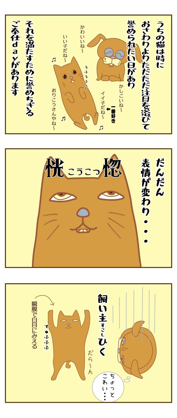 人間も猫もベタ褒めが必要な時がある