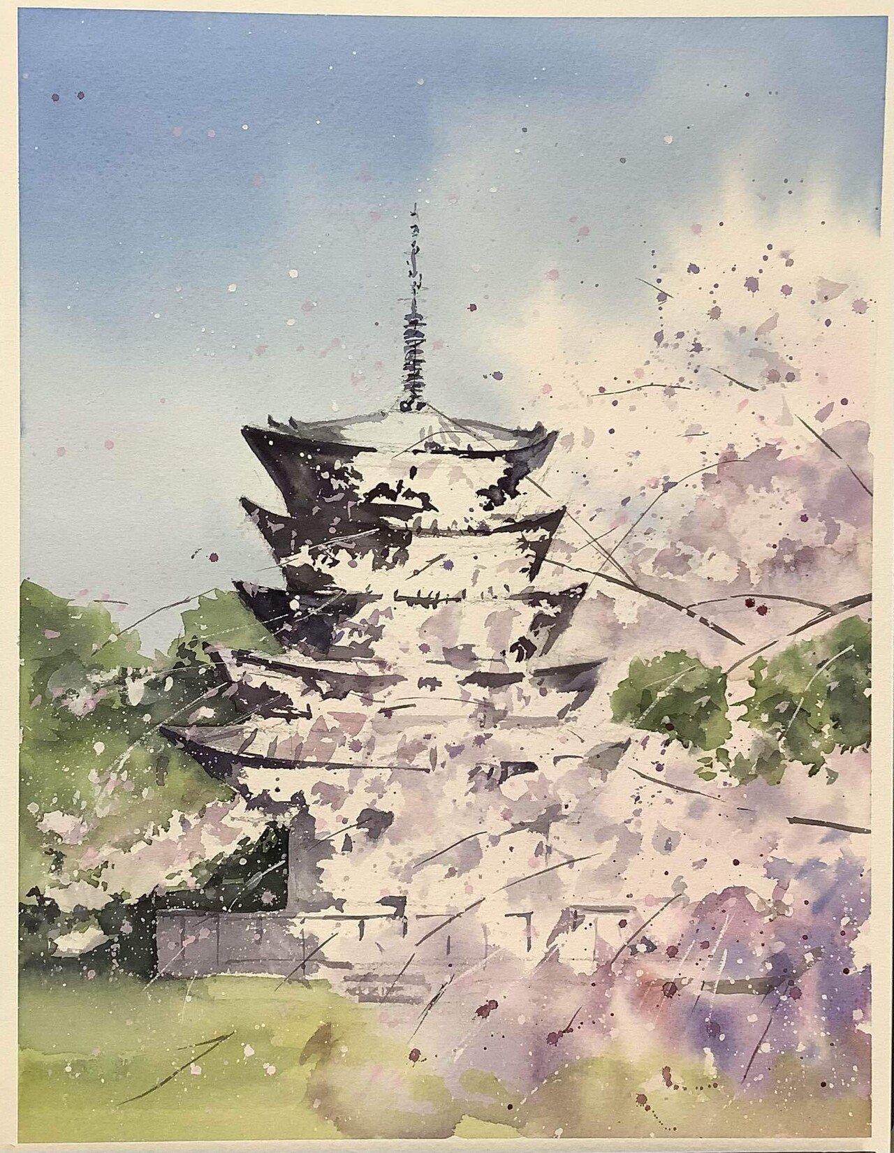 春の便り：枝垂桜と五重塔｜m_kino