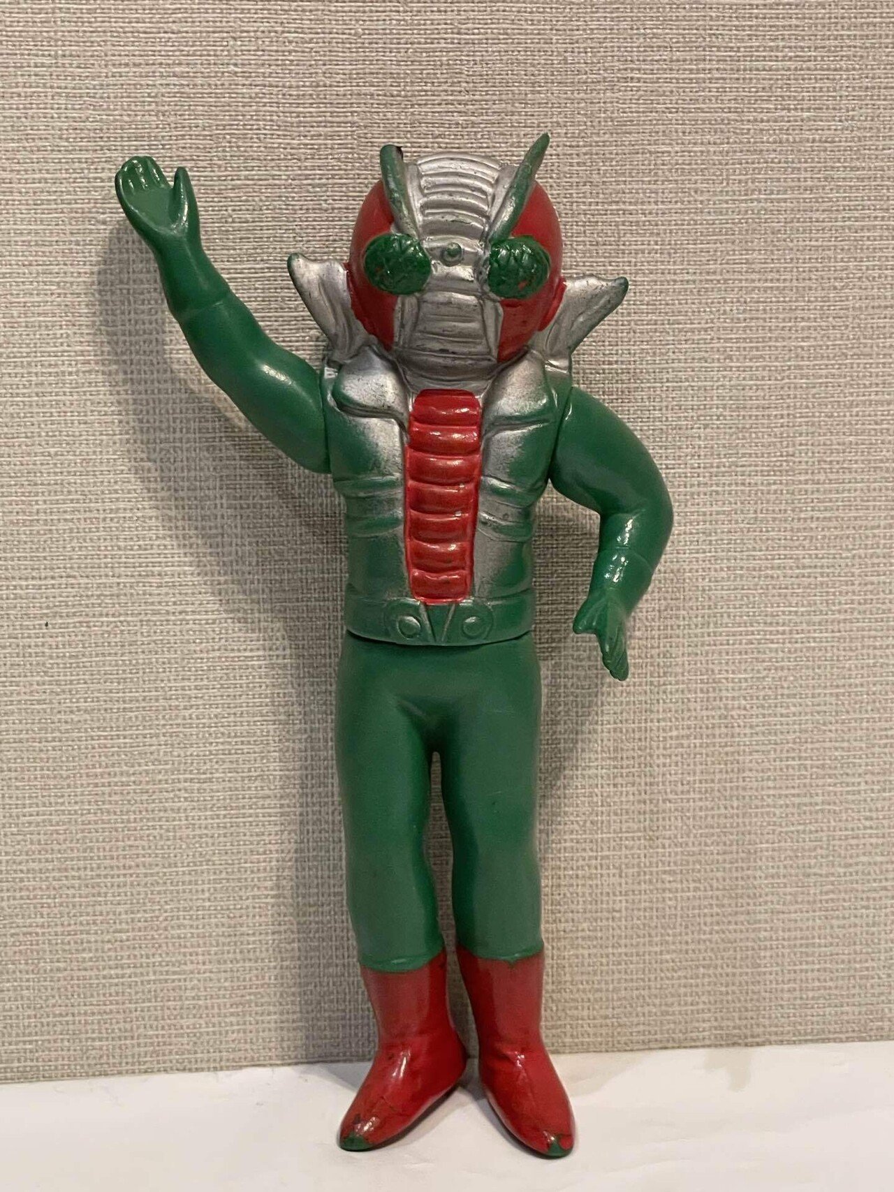 電波人間　タックル　と　仮面ライダーV3　ソフビ　面取れ　ポピー　マルサン 電波人間 タックル と 仮面ライダーV3 ソフビ 面取れ ポピー