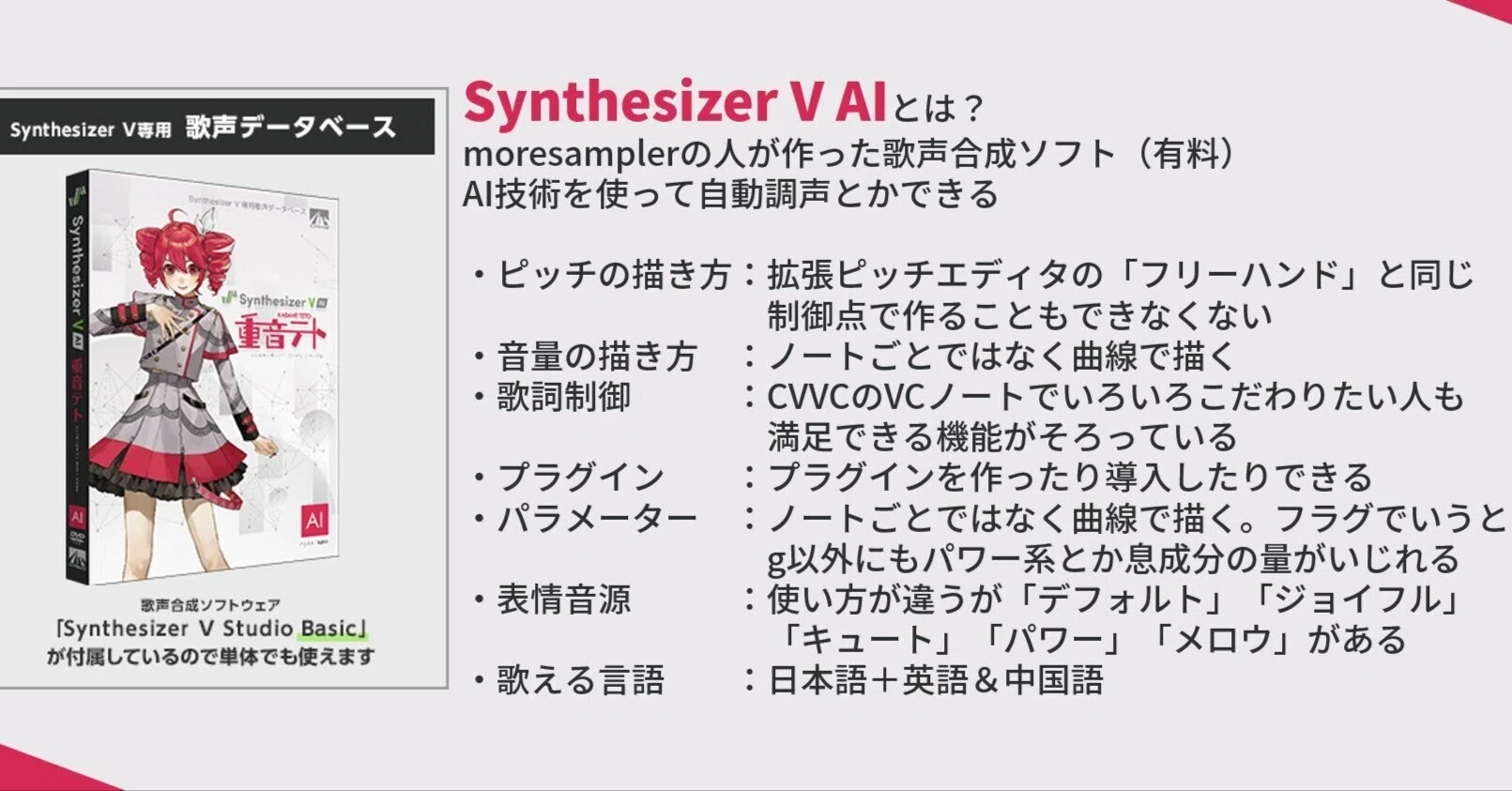 V 【Synthesizer 未AH-Software 開封シュリンク付】Synthesizer V 重音テト