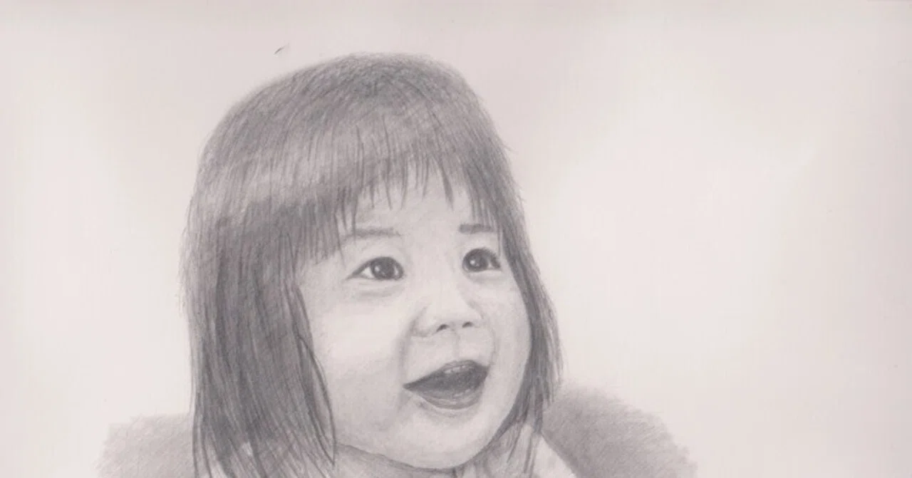 色鉛筆画　　「孫は可愛いな」 孫を描く」と「孫娘が描いた」絵｜水彩スケッチ帖