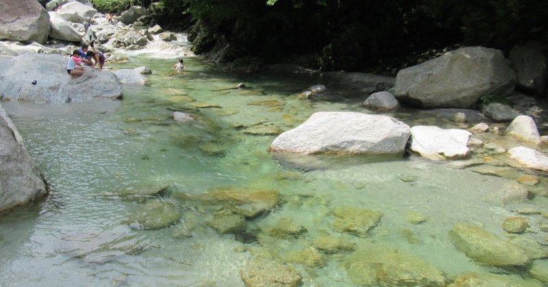 山梨県白州 天然のプール 天国すぎる渓谷です のだオバさん Note