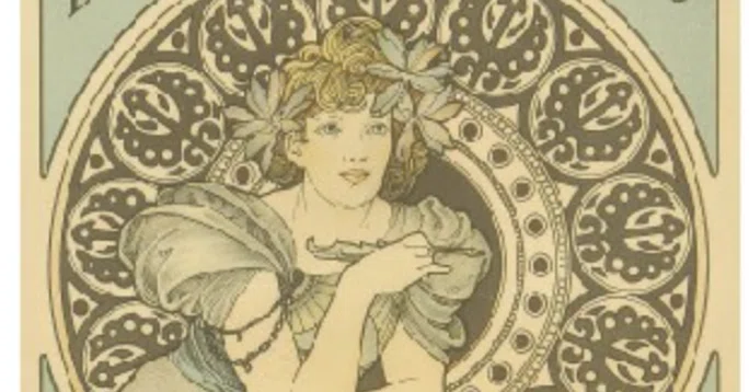アルフォンス・ミュシャ】 版画 / リトグラフ 「装飾美術辞典」 1902年 