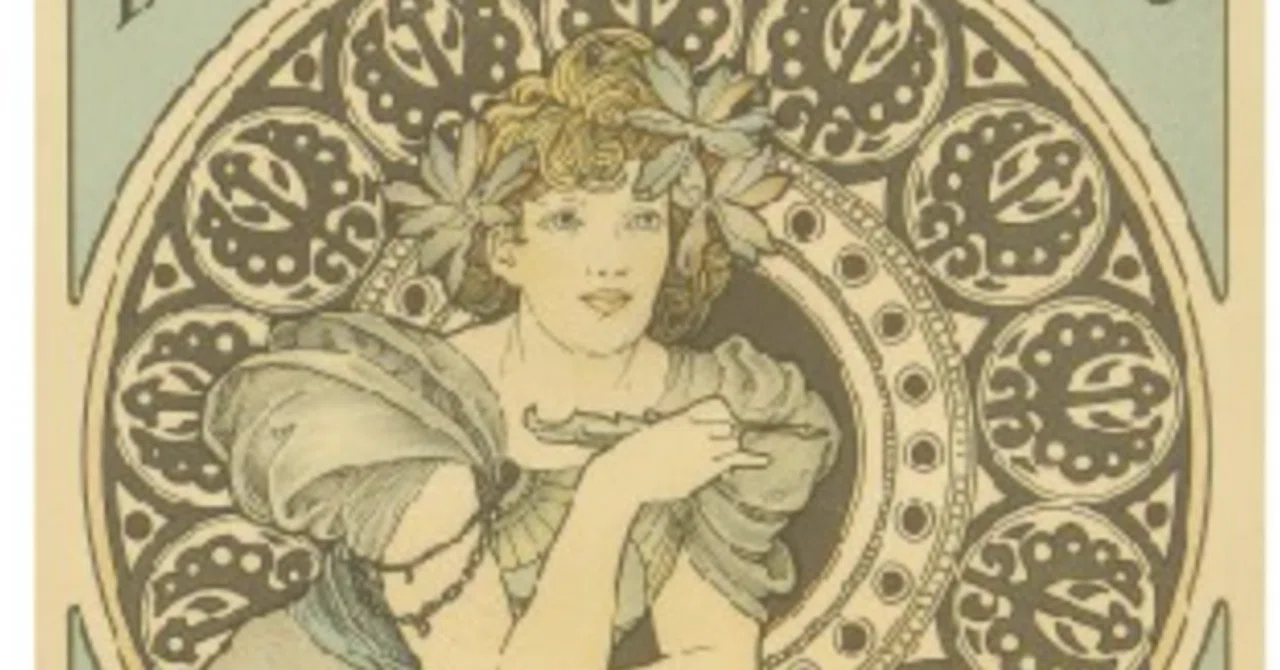 アルフォンス・ミュシャ】 版画 / リトグラフ 「装飾美術辞典」 1902年
