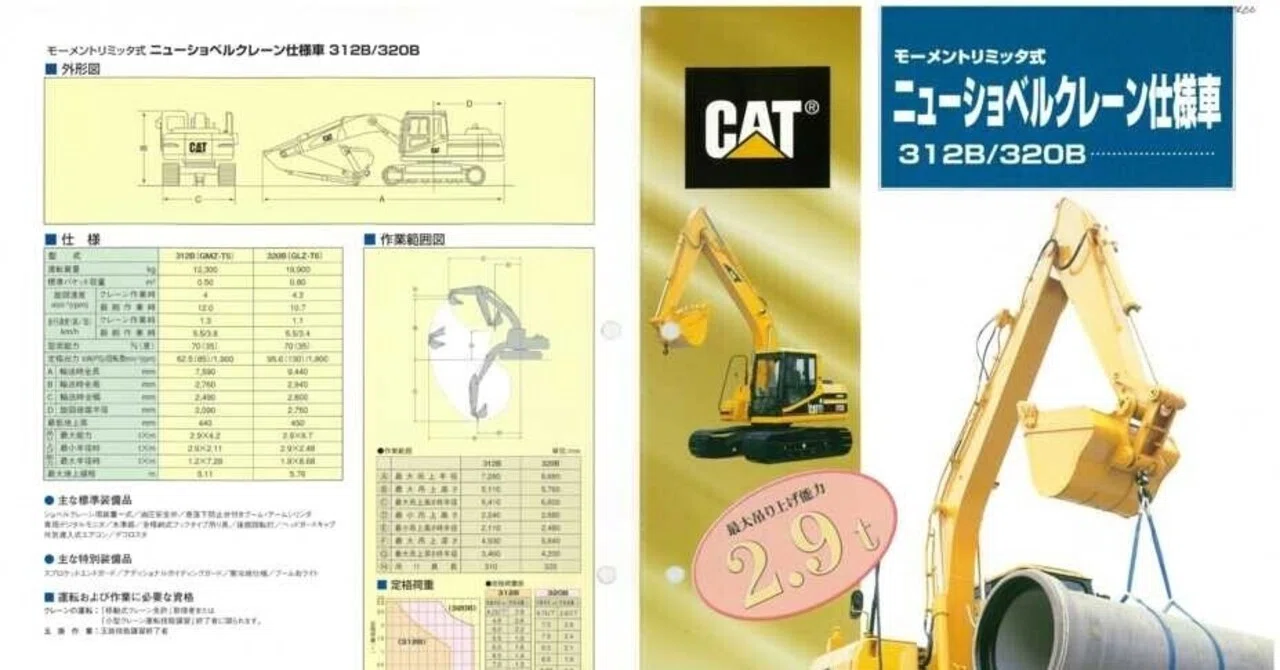 新キャタピラー三菱 モーメントリミッタ式ニュークレーンショベル仕様
