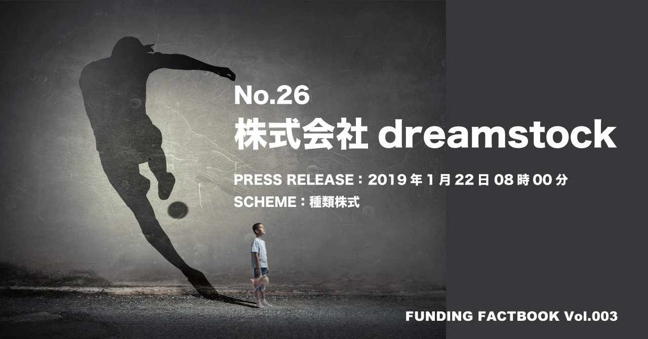 Funding Factbook 株式会社dreamstock Visionarybase