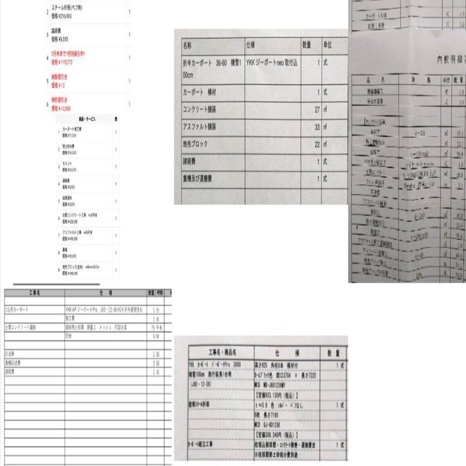 カーポートの中の沼にハマっていくお話⑤見積書の比較｜スパボー