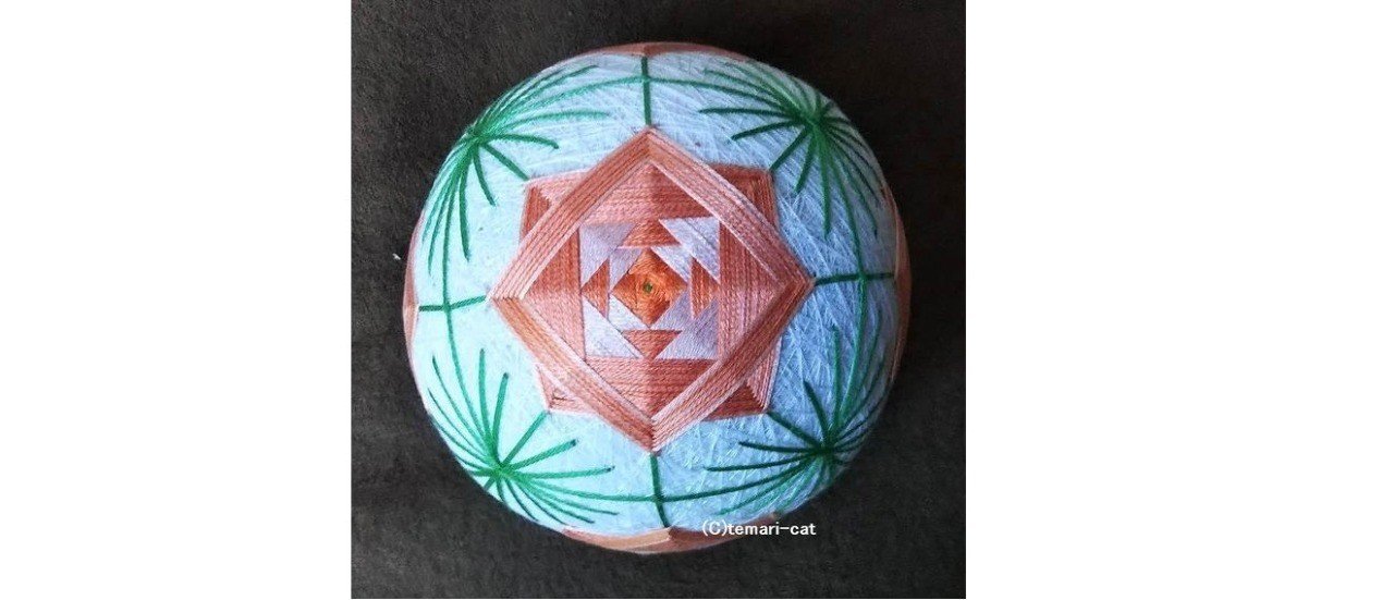 71 手まり「6つのバラ」の作り方｜てまり-ねこ