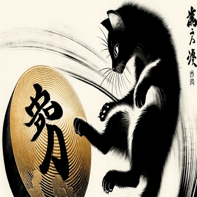 GPTs】いろんなスタイルの「猫に小判」画像で癒されたい｜本郷喜千