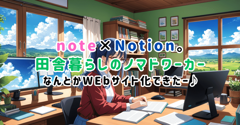 note×Notion連携サイト。田舎暮らしのノマドワーカーのWEBサイト化に成功。