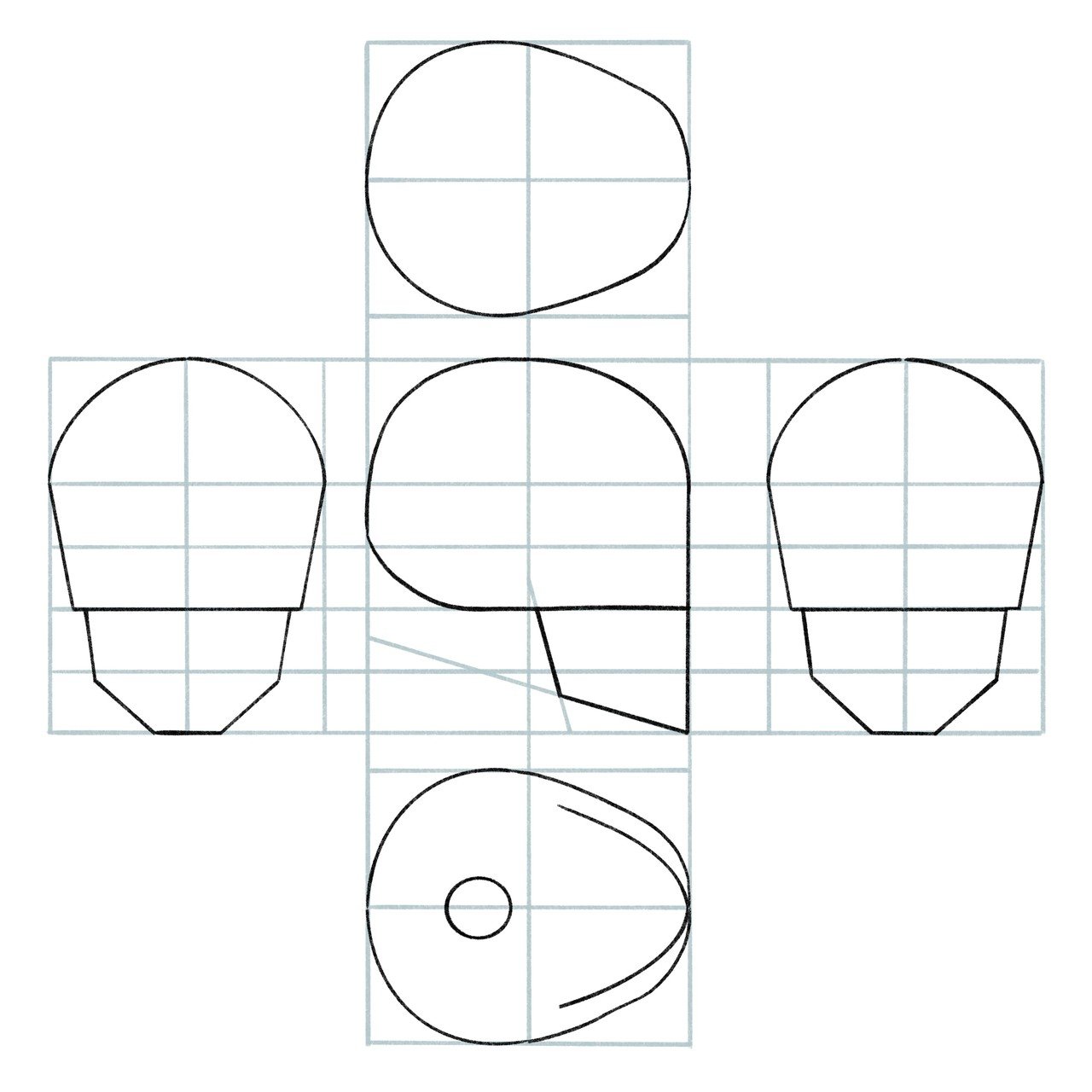 1: 頭蓋骨を描く｜伊豆の美術解剖学者