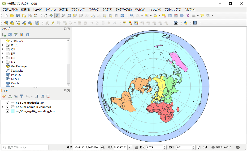 実習編 非専門家のためのqgis いろいろな図法の世界地図 はとば Note 実習編 非専門家のためのqgis いろいろな図法の世界地図 はとば Note