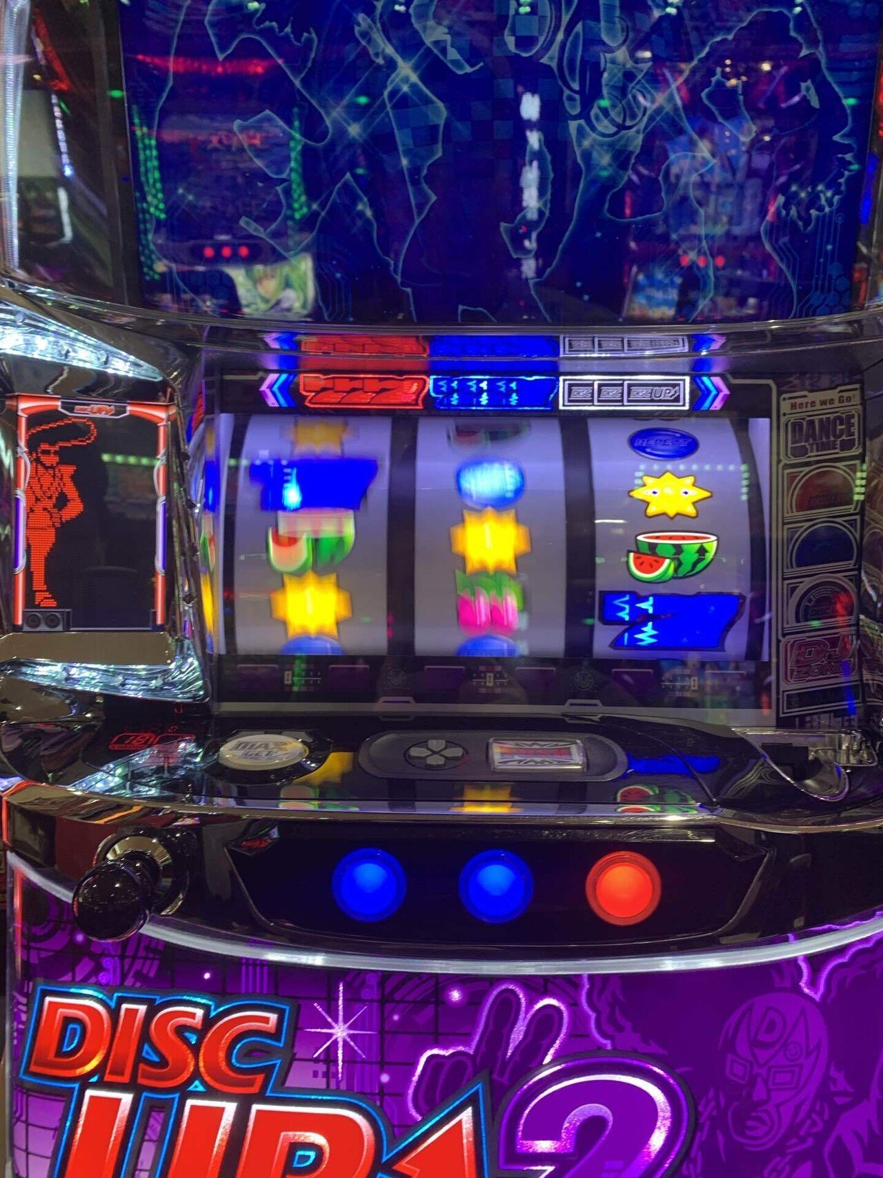 ディスクアップ2、廃人向けの変則押し講座〜逆押し赤7と青7狙い&高速