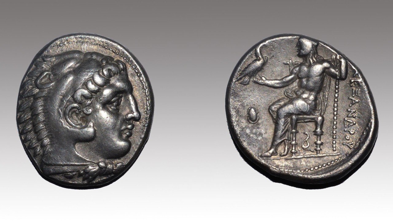 【生前発行】古代ギリシャ　アレクサンドロス大王　ドラクマ銀貨/ローマ　デナリウス コインが好きで！ーフジタク談話室: ローマ人が発行した