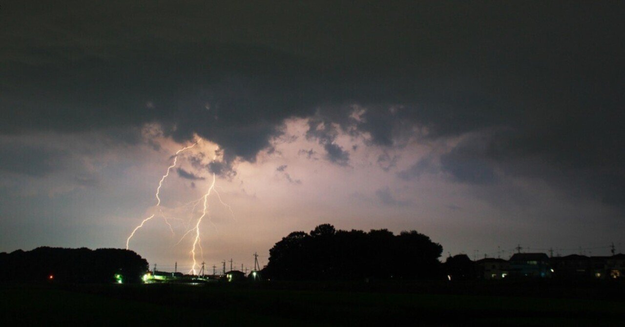 ＋の落雷 －の落雷｜青木豊｜写真家・ストームチェイサー