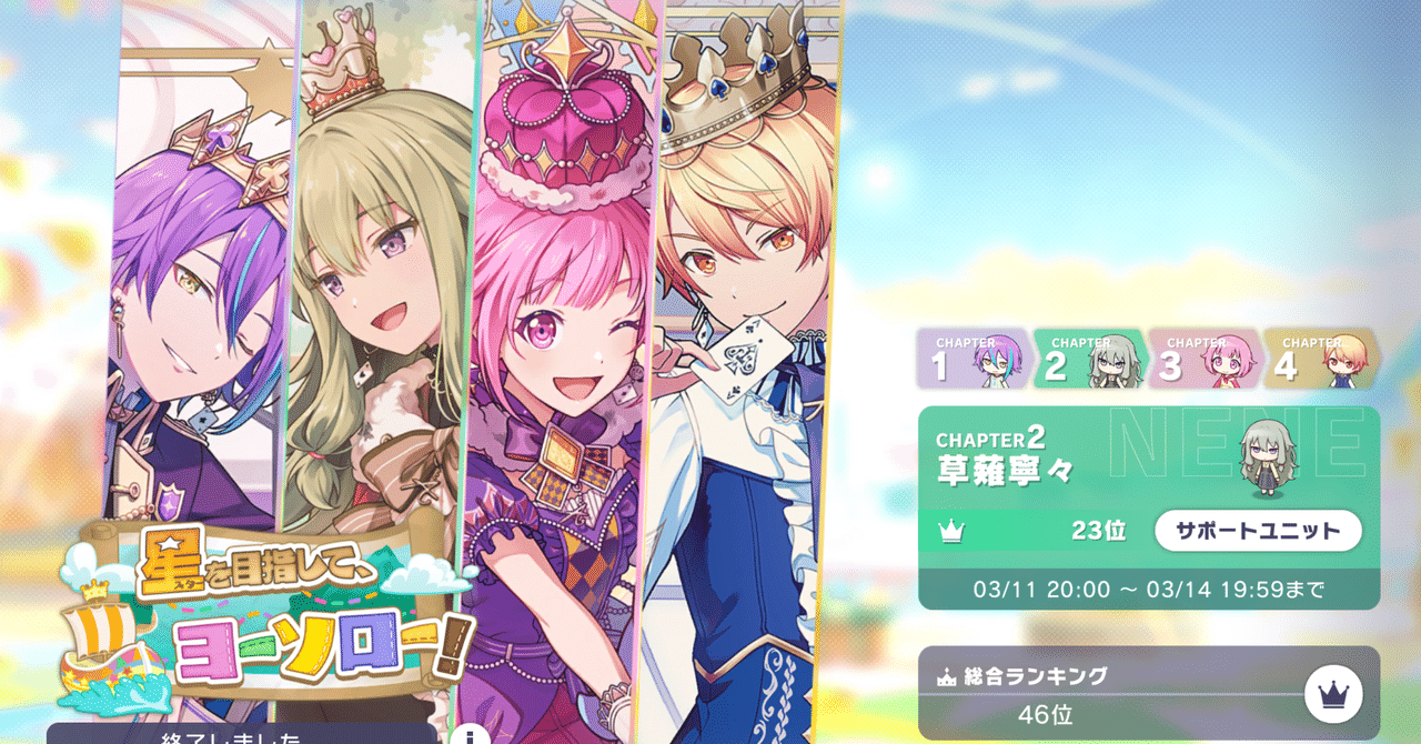 草薙寧々 ワールドリンク 寧々23位/総合46位】ワールドリンクイベントを全力で走った話