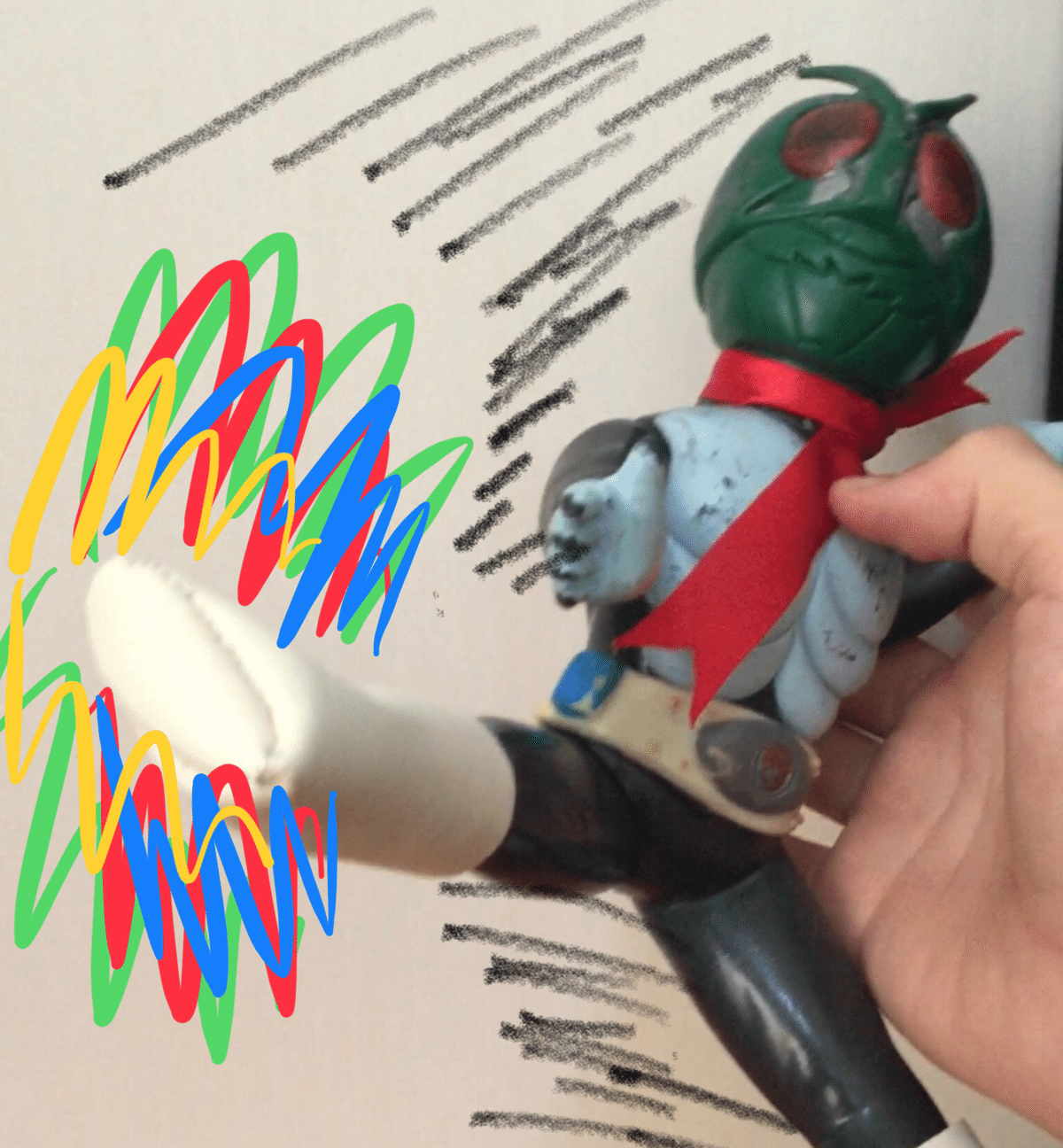 旧バンダイ 仮面ライダー　面取れ ソフビ 　フィギュア　マフラー・ブーツ欠品 仮面ライダー ソフビ フィギュア 旧バンダイ 当時物 マフラー