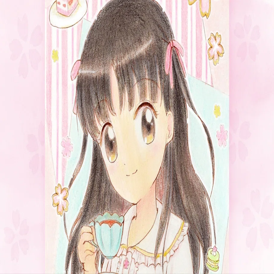 春のティータイム【イラスト】｜みいゆ