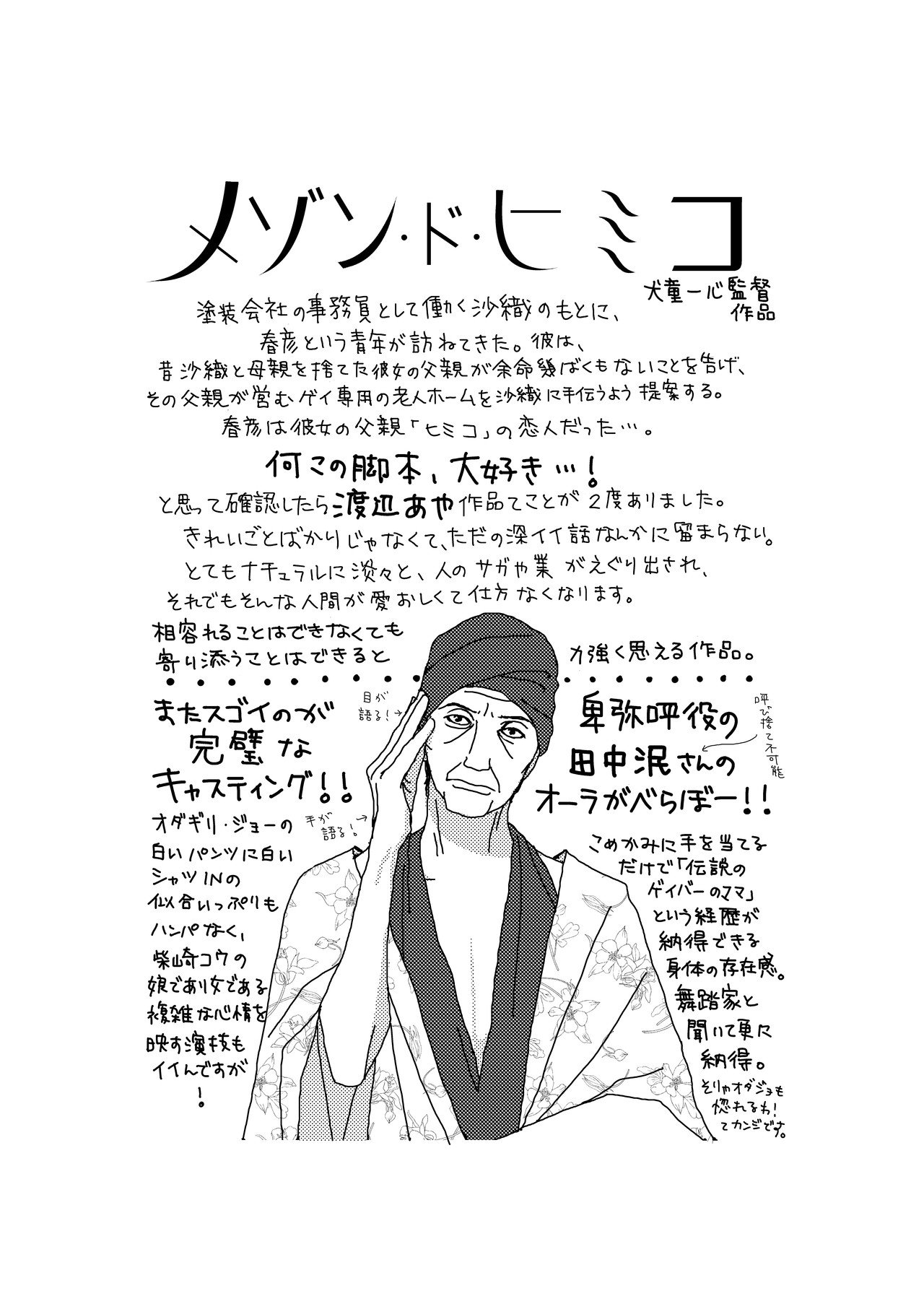 メゾン ド ヒミコ について 麻生みこと Note