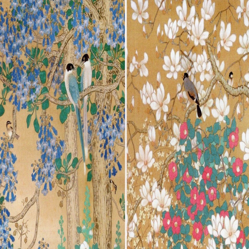 日本画 花と鳥 有田焼秀峰 有田焼 3個セット『西峰作 蓋付き小鉢』『秀峰窯 壺 』花瓶 花鳥柄