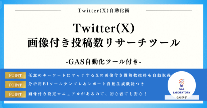 Twitter(X)画像付き投稿数リサーチツール｜GASラボ
